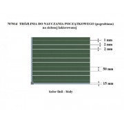 Liniatura na tablicach zielonych Trójlinia pogrubiana- 70701d