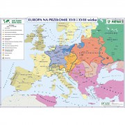 Europa na przełomie XVII i XVIII w. / Rzeczpospolita obojga narodów  - dwustronna mapa ścienna