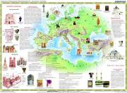 Mapa Wielkie cywilizacje średniowiecza - kultura i sztuka