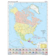 Mapa Ameryka Północna i Środkowa-polityczna