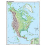  Ameryka Północna i Środkowa - mapa fizyczna