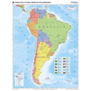 Ameryka Południowa -  mapa polityczna (rok 2020)