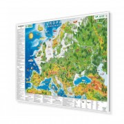 Europa w obrazkach dla dzieci 148x100 cm. Mapa magnetyczna.