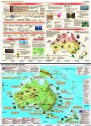 Mapa Basic facts about Australia and New Zeland