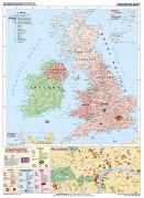 Mapa The British Isles political