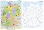 Mapa Deutschland politisch / stumm