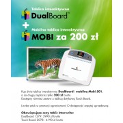 Tablica interaktywna DualBoard + mobilna tablica Mobi 501