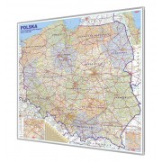  Mapa magnetyczna Polski administracyjno drogowa 1:650-110x100 cm