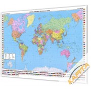  Mapa magnetyczna Świata polityczna 1:35 mln. 123x87cm F&B