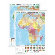 Afryka  mapa dwustronna  fizyczno -  polityczna
