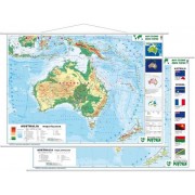 Australia mapa dwustronna fizyczno - polityczna