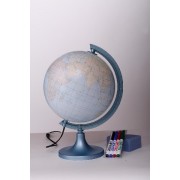 Globus 250 mm konturowy z objaśnieniem podświetlany 