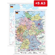 Niemcy mapa polityczna/konturowa