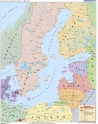 Mapa polityczna Kraje basenu Morza Bałtyckiego